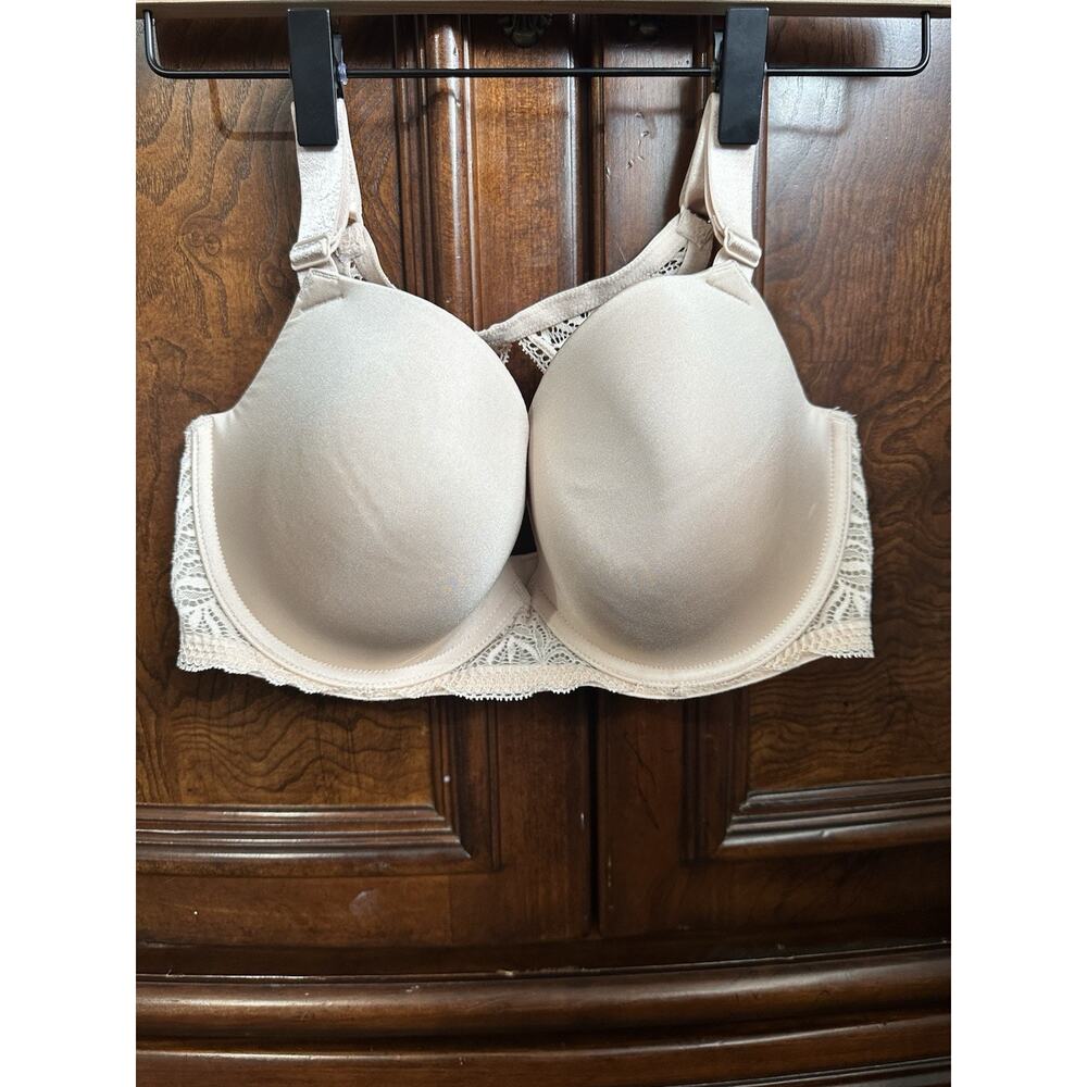 Carolina Beige Lace T-Shirt Bra 34DD Underwired Adjustable Strap Back Closure